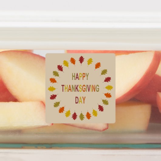 Erntedank Oak Blätter Etiketten (Befestigt)