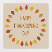 Erntedank Oak Blätter Etiketten (Design 1)