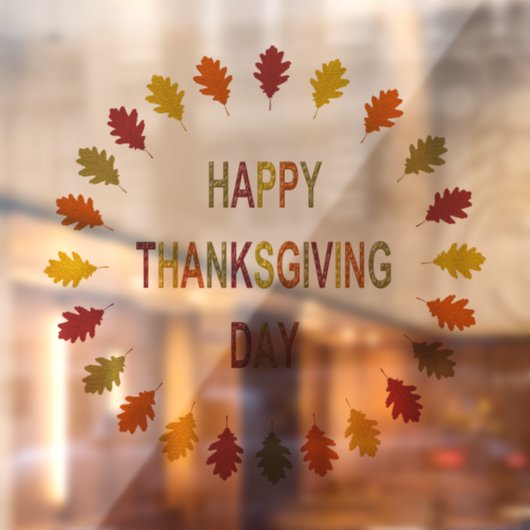 Erntedank Oak Blätter geformt Fensteraufkleber (Blatt 2)