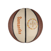 Erntedank Oak Blätter Individuelle Name Mini Basketball (Vertikal)