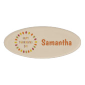 Erntedank Oak Blätter Individuelle Name Namenschild (Vorderseite)