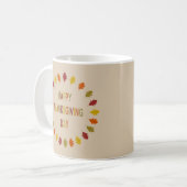 Erntedank Oak Blätter Kaffeetasse (Vorderseite Links)