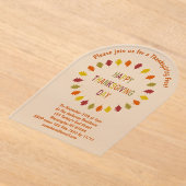 Erntedank Oak Blätter kundenspezifisch Acryleinladungen (Ablage )