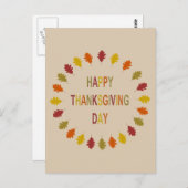 Erntedank Oak Blätter Postkarte (Vorne/Hinten)