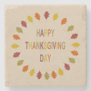 Erntedank Oak Blätter Steinuntersetzer