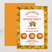 Erntedank Office-Party Einladung (Vorne/Hinten)