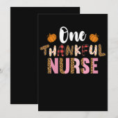 Erntedank One Thanking Nurse Leopard Fall Groov Einladung (Vorne/Hinten)