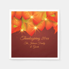 Erntedank Orange Leaf Name Cocktail Na Serviette