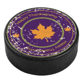 Erntedank Orange Maple Leaf, Eishockey Puck (3/4)