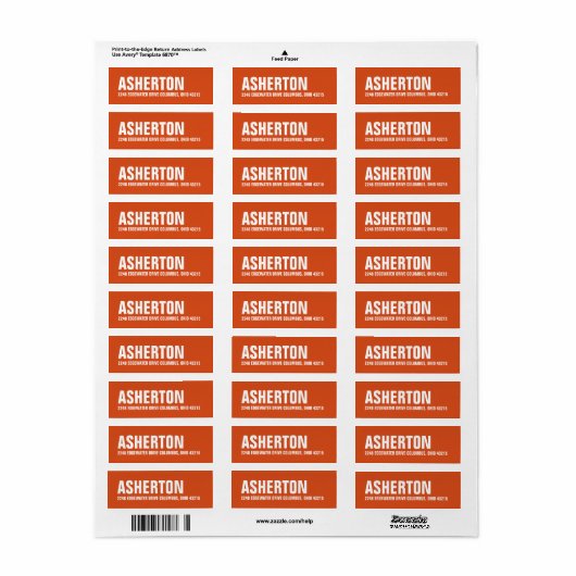 Erntedank Orange moderne Rücksendeadresse (Vorne)