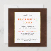 Erntedank Orange Pumpkins Cat Einladung (Rückseite)