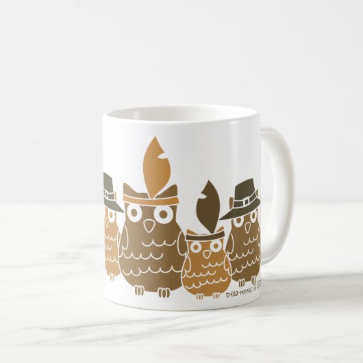 Erntedank Owls Kaffeetasse (VorderseiteRechts)