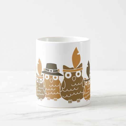 Erntedank Owls Kaffeetasse (Mittel)