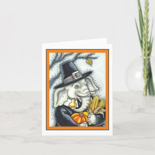 ERNTEDANK PACHYDERM, PILGRIM ELEPHANT, Leere Karte