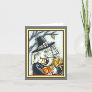 ERNTEDANK PACHYDERM, PILGRIM ELEPHANT, Leere Karte