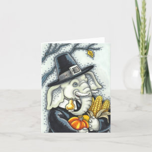 ERNTEDANK PACHYDERM, PILGRIM ELEPHANT, Leere Karte