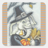 ERNTEDANK PACHYDERM, PILGRIM ELEPHANT STICKER (Vorderseite)