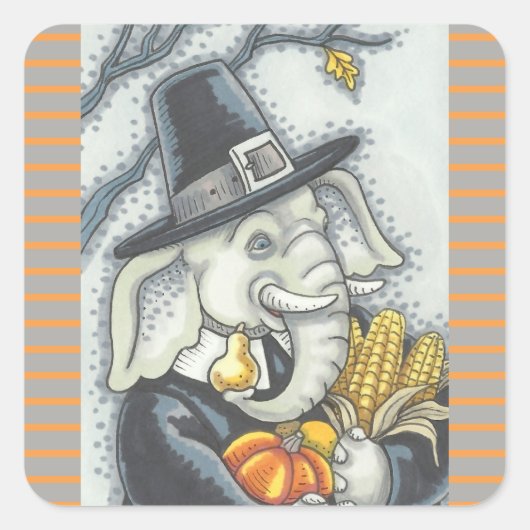 ERNTEDANK PACHYDERM, PILGRIM ELEPHANT STICKER (Vorderseite)