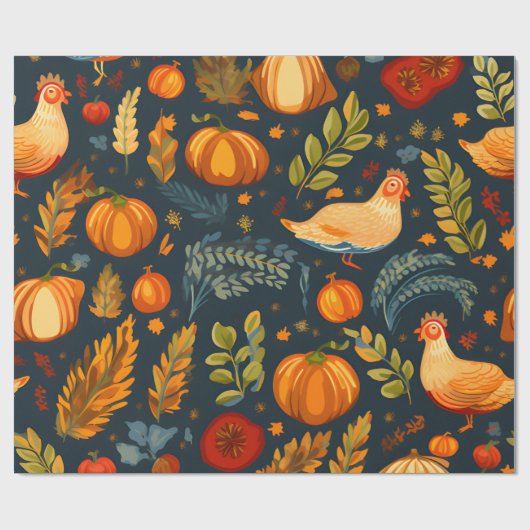 Erntedank-Packpapier Geschenkpapier (Flach)