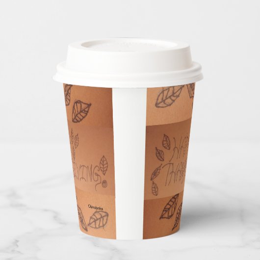 Erntedank Paper Cup Pappbecher (Links)