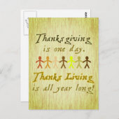 Erntedank Paper Cutouts Niedlich Sprichwort Postkarte (Vorne/Hinten)