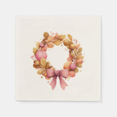 Erntedank Paper Napkins mit großem Herbstfeuer Serviette (Vorderseite)