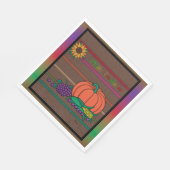 Erntedank Paper Napkins Serviette (Ecke)