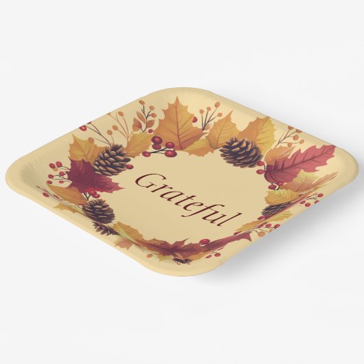 Erntedank-Papier-Teller Pappteller (Gewinkelt)