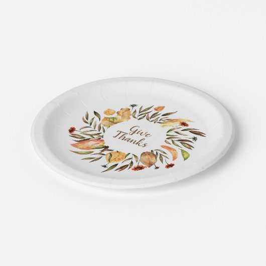 Erntedank-Papierdruckpapier-Teller für den Herbstl Pappteller (Schrägansicht)