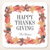 Erntedank-Papierdruckpapier-Untersetzer für Herbst Rechteckiger Pappuntersetzer (Vorderseite)