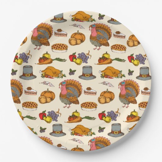 Erntedank-Papierplatte Pappteller (Vorderseite)