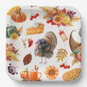 Erntedank-Papierplatte Pappteller (Vorderseite)