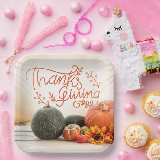 Erntedank-Papierplatte Pappteller (Party)