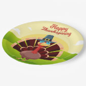 Erntedank-Papierplatte Pappteller (Schrägansicht)