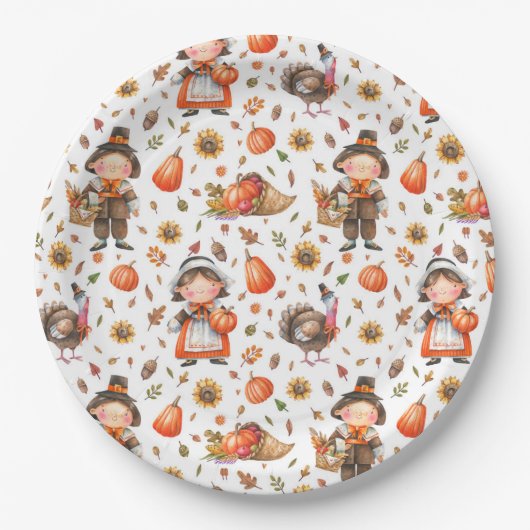 Erntedank-Papierplatte Pappteller (Vorderseite)