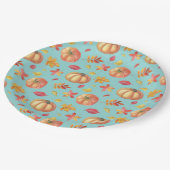 Erntedank-Papierplatte Pappteller (Schrägansicht)