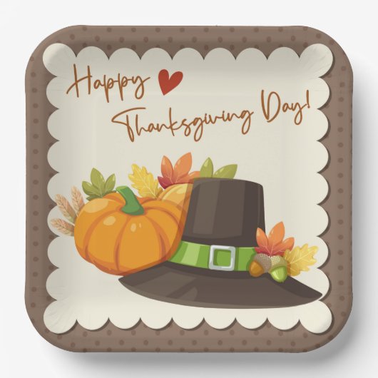Erntedank-Papierplatte Pappteller (Vorderseite)