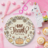 Erntedank-Papierplatte Pappteller (Party)