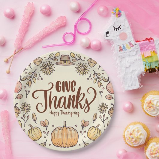 Erntedank-Papierplatte Pappteller (Party)