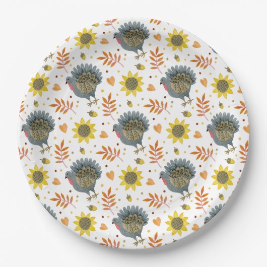 Erntedank-Papierplatte Pappteller (Vorderseite)