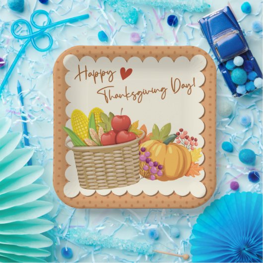 Erntedank-Papierplatte Pappteller (Party)