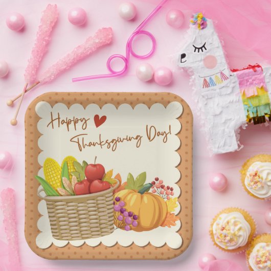 Erntedank-Papierplatte Pappteller (Party)