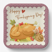 Erntedank-Papierplatte Pappteller (Vorderseite)