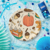 Erntedank-Papierplatte Pappteller (Party)