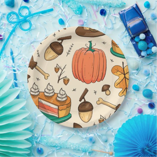 Erntedank-Papierplatte Pappteller (Party)