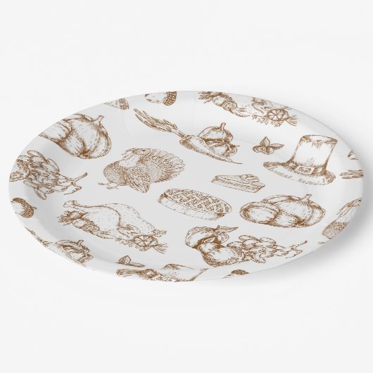 Erntedank Pappteller (Schrägansicht)