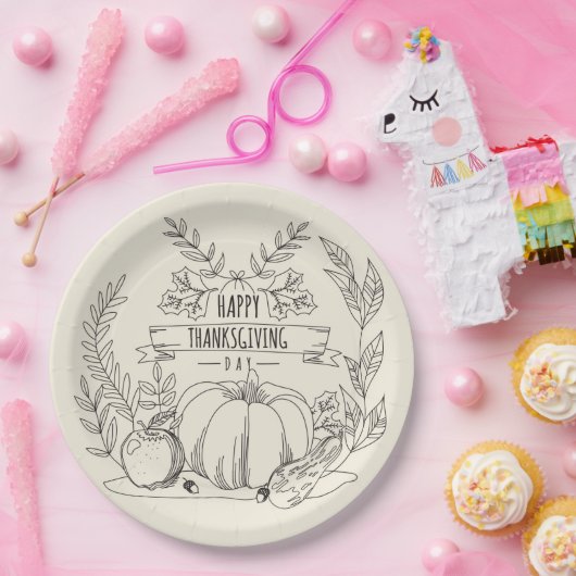 Erntedank Pappteller (Party)