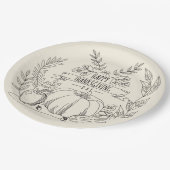 Erntedank Pappteller (Schrägansicht)