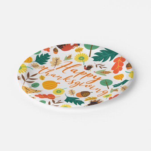 Erntedank Pappteller (Schrägansicht)