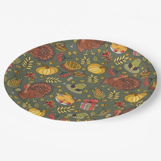 Erntedank Pappteller (Schrägansicht)